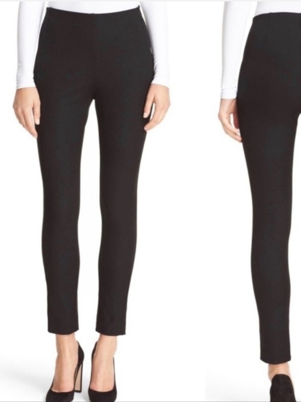 THEORY Black Navalane Jetty Slim Pants Trousers Size 00 - Picture 1 of 12